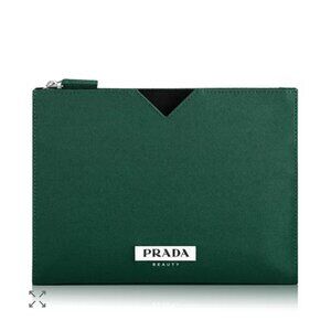 Dark Green Prada Beauty Cosmetic Bag new